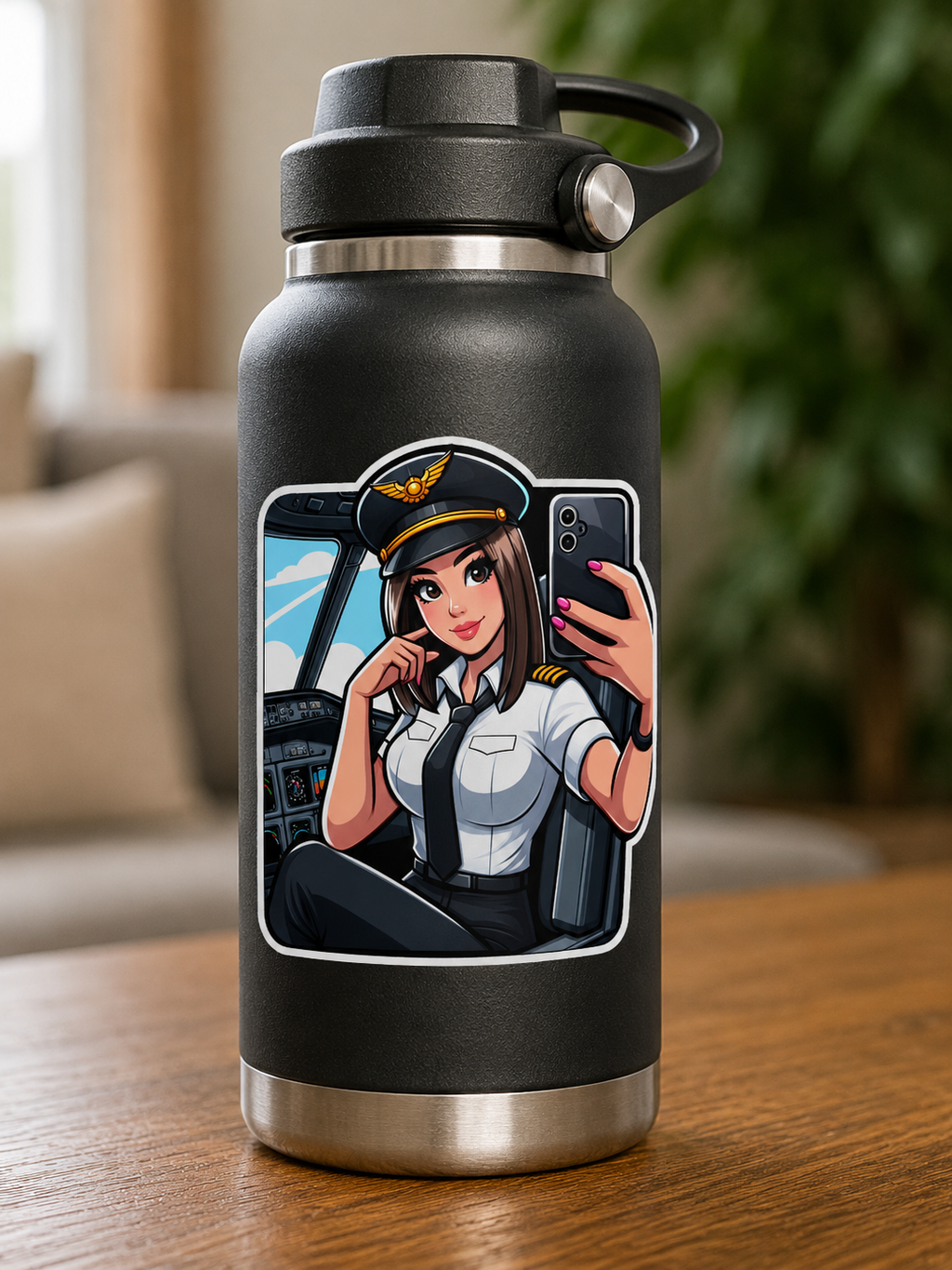 Female Pilot Influencer Sticker