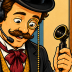 On a Landline Old Chap Sticker