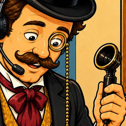 On a Landline Old Chap Sticker