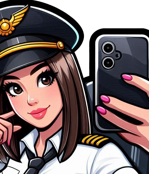Female Pilot Influencer Sticker