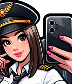Female Pilot Influencer Sticker