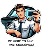 Male Pilot Influencer Sticker